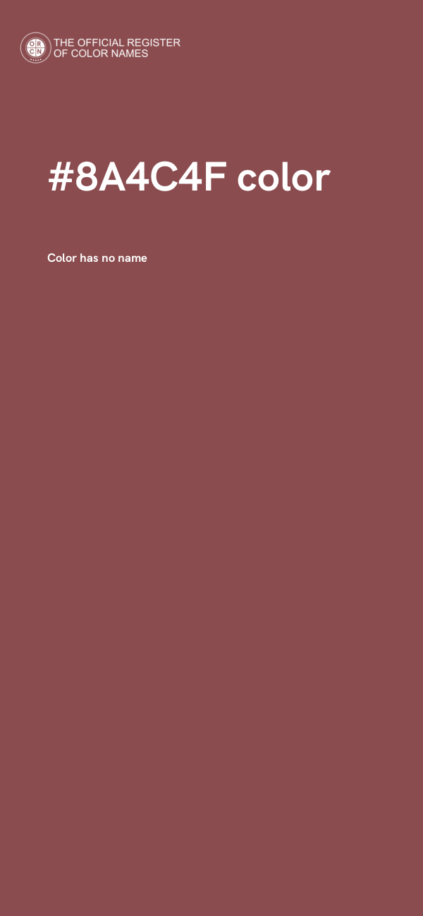 #8A4C4F color image