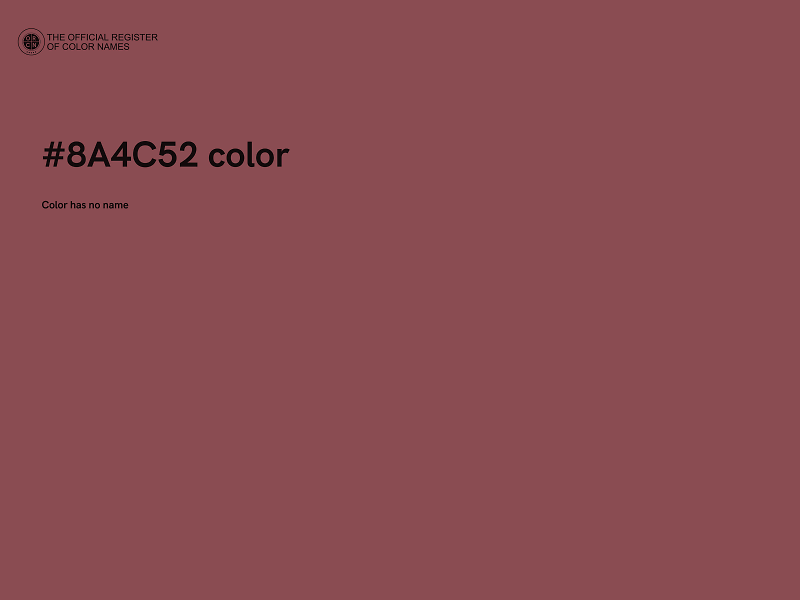 #8A4C52 color image