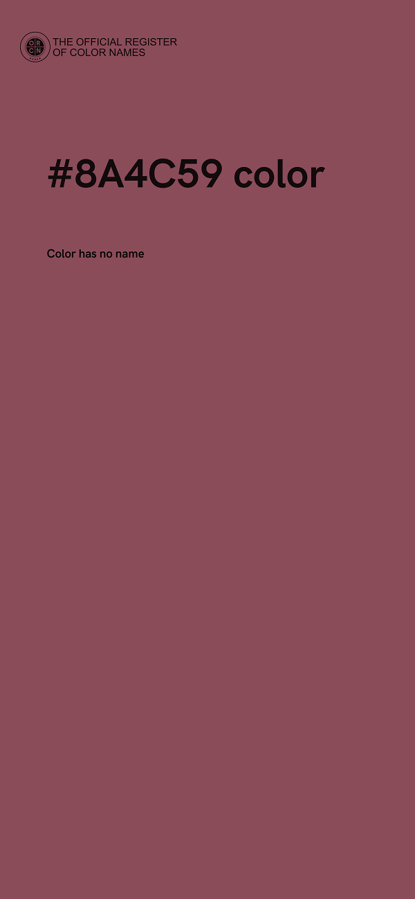 #8A4C59 color image