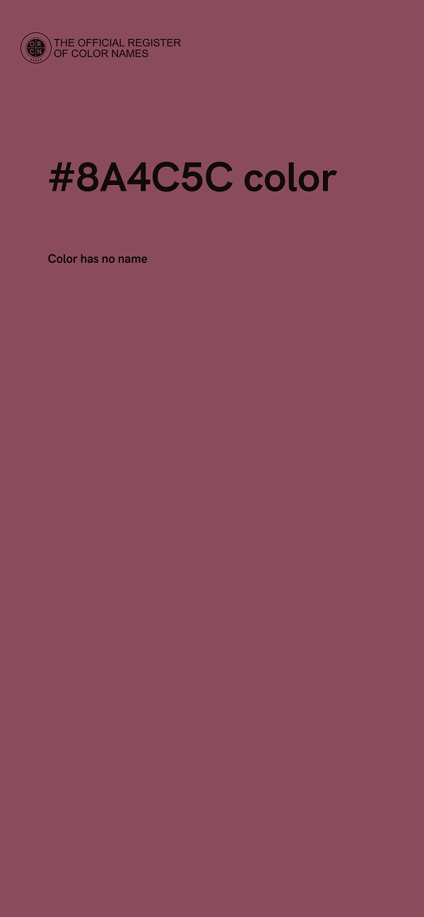 #8A4C5C color image