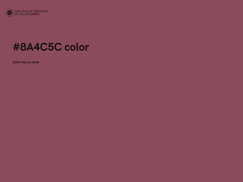 #8A4C5C color image