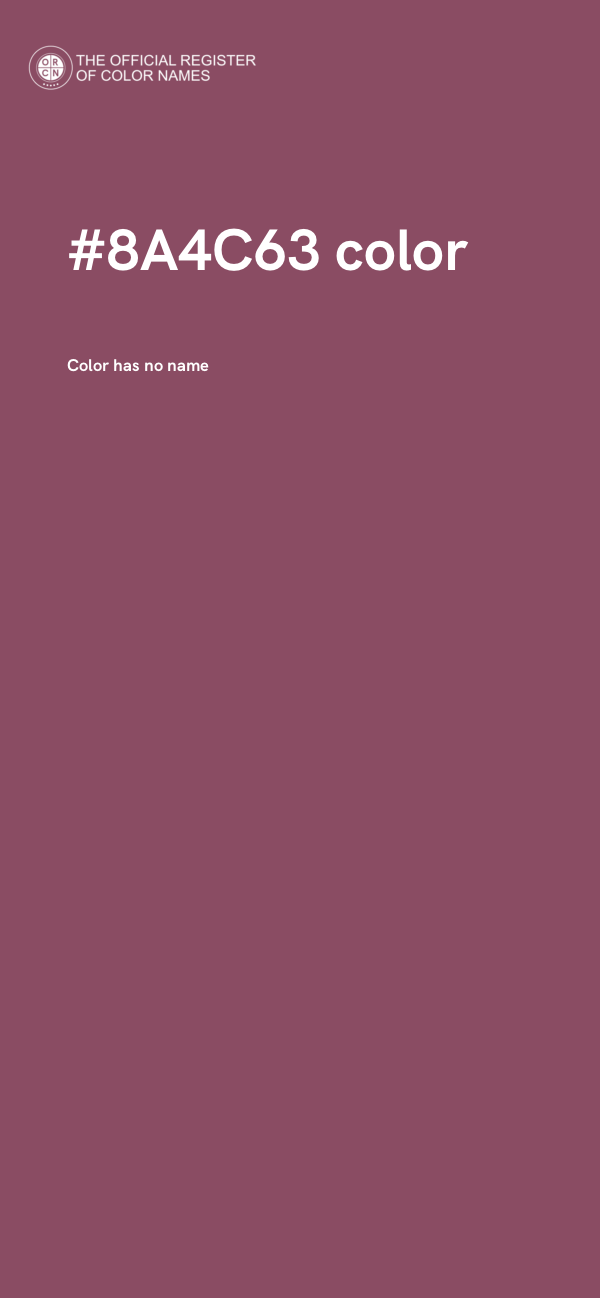 #8A4C63 color image