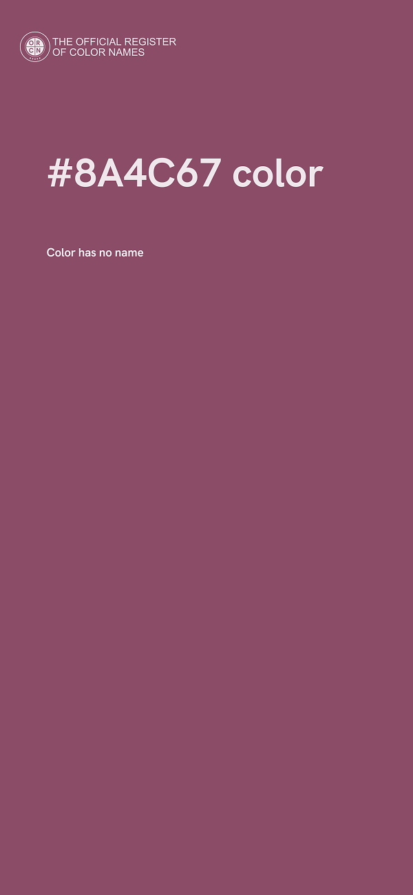 #8A4C67 color image
