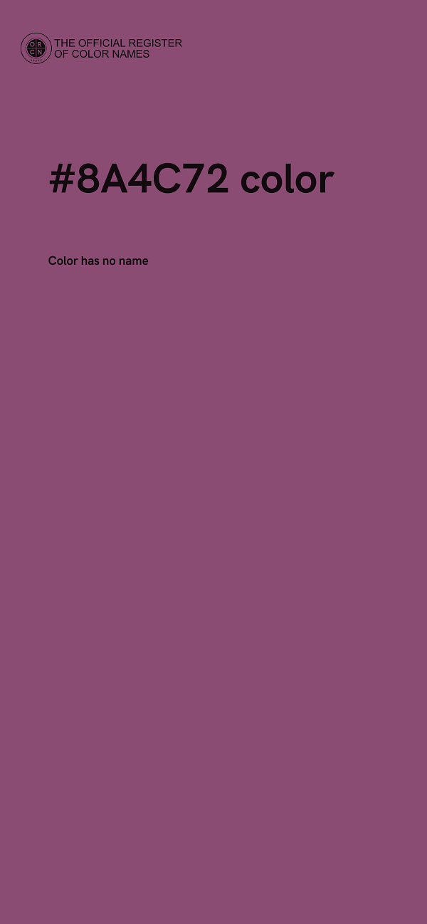 #8A4C72 color image