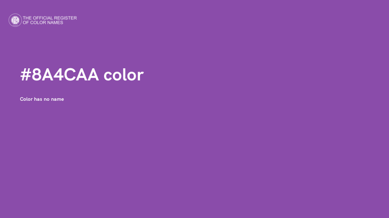 #8A4CAA color image