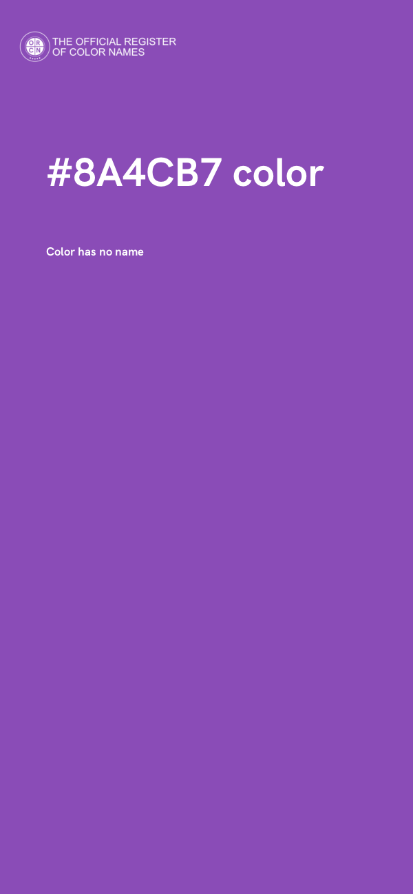 #8A4CB7 color image