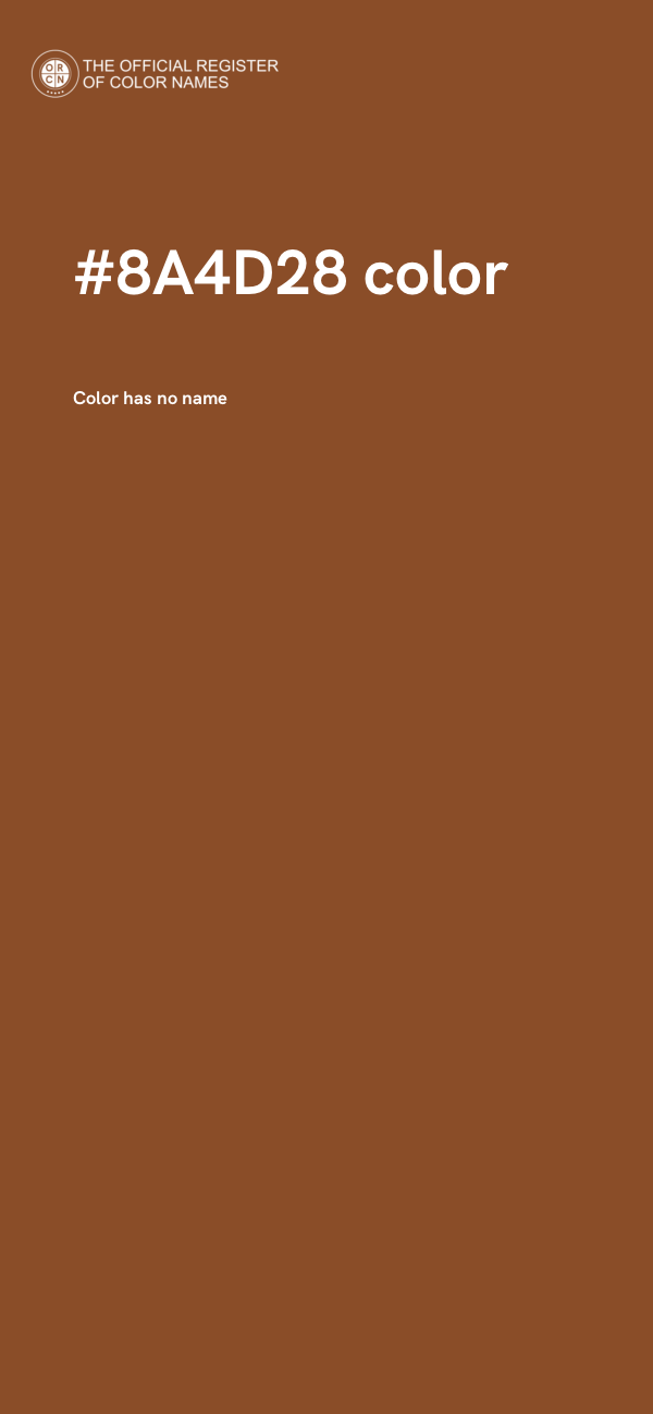 #8A4D28 color image