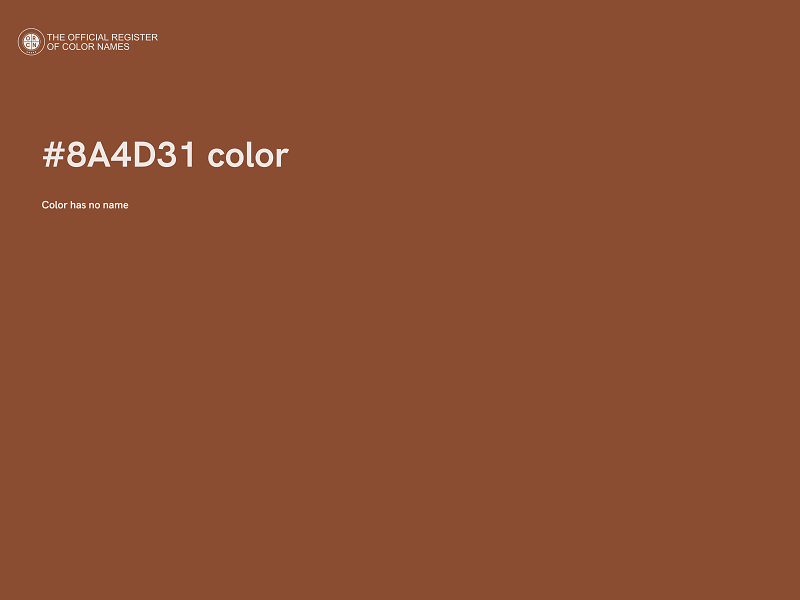 #8A4D31 color image