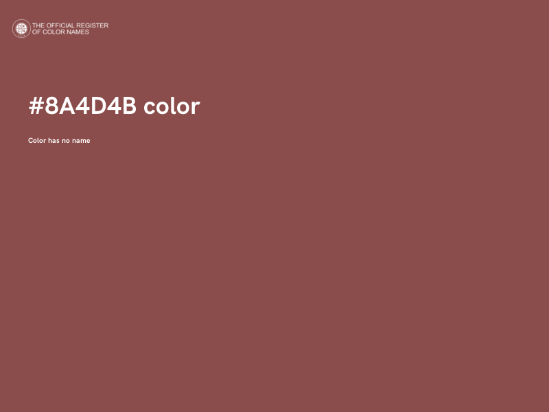 #8A4D4B color image