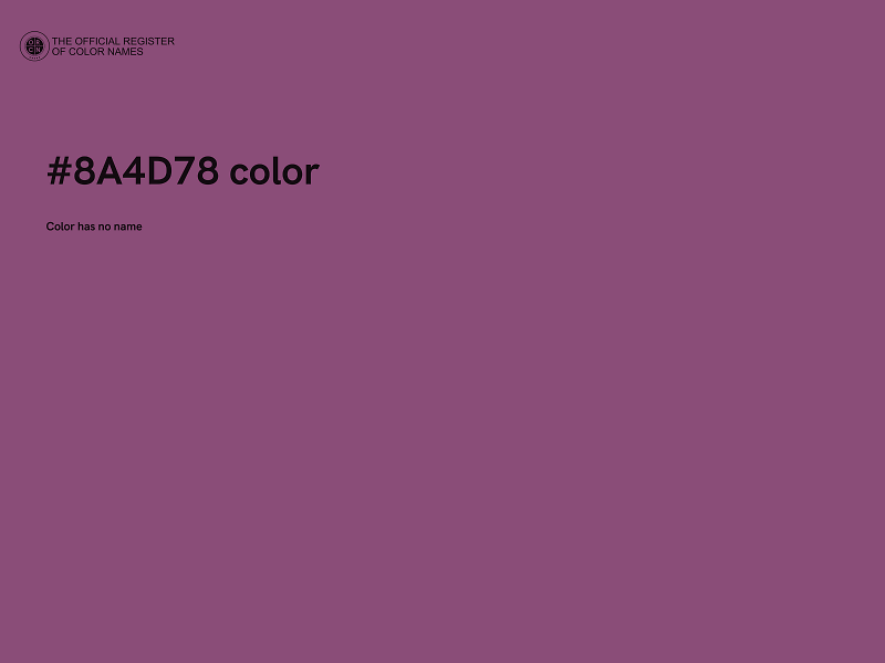 #8A4D78 color image