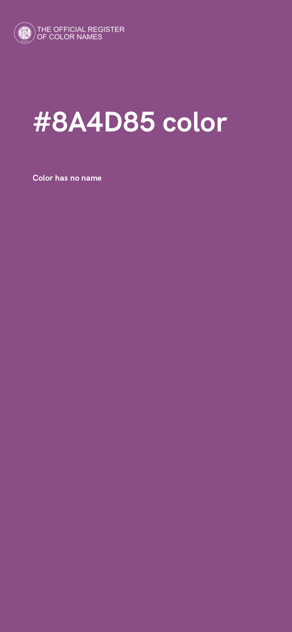 #8A4D85 color image
