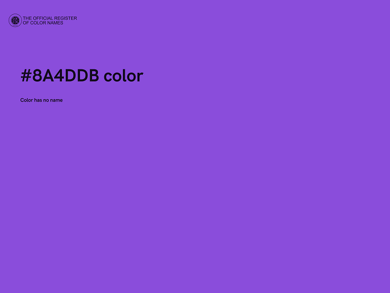 #8A4DDB color image