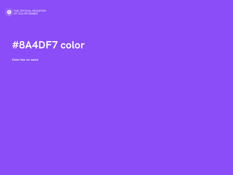 #8A4DF7 color image