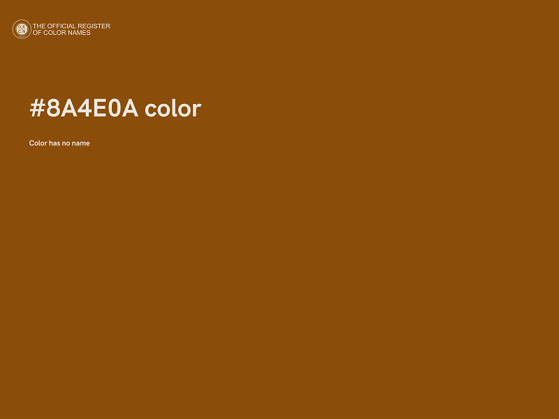 #8A4E0A color image