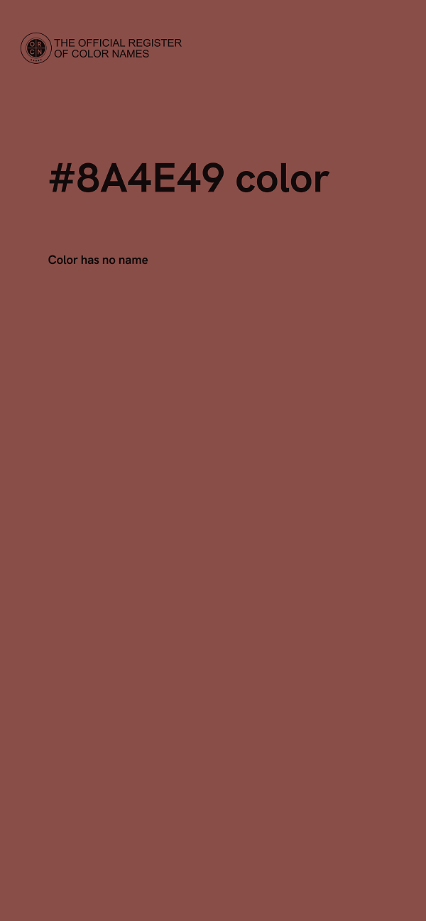 #8A4E49 color image