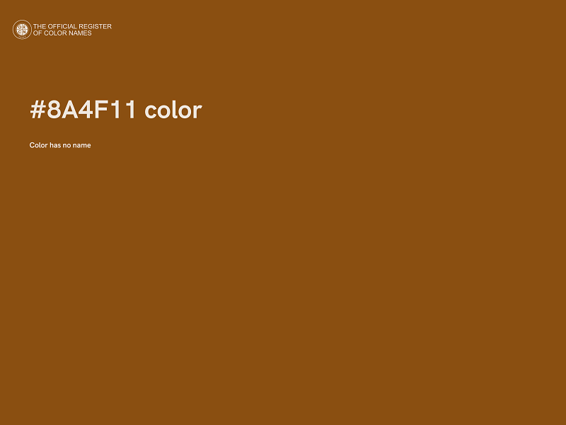 #8A4F11 color image