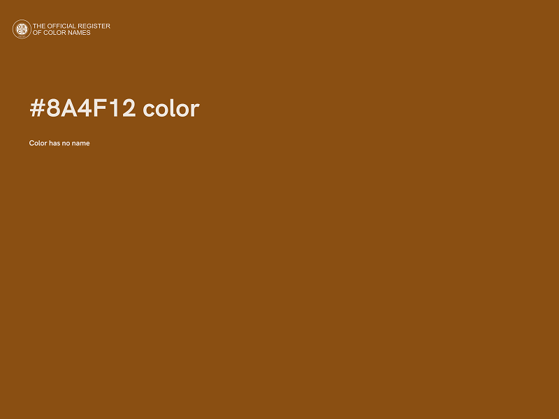 #8A4F12 color image