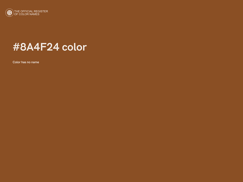 #8A4F24 color image