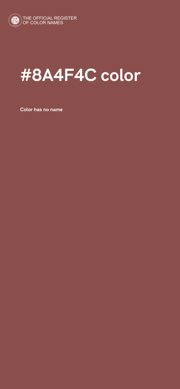 #8A4F4C color image