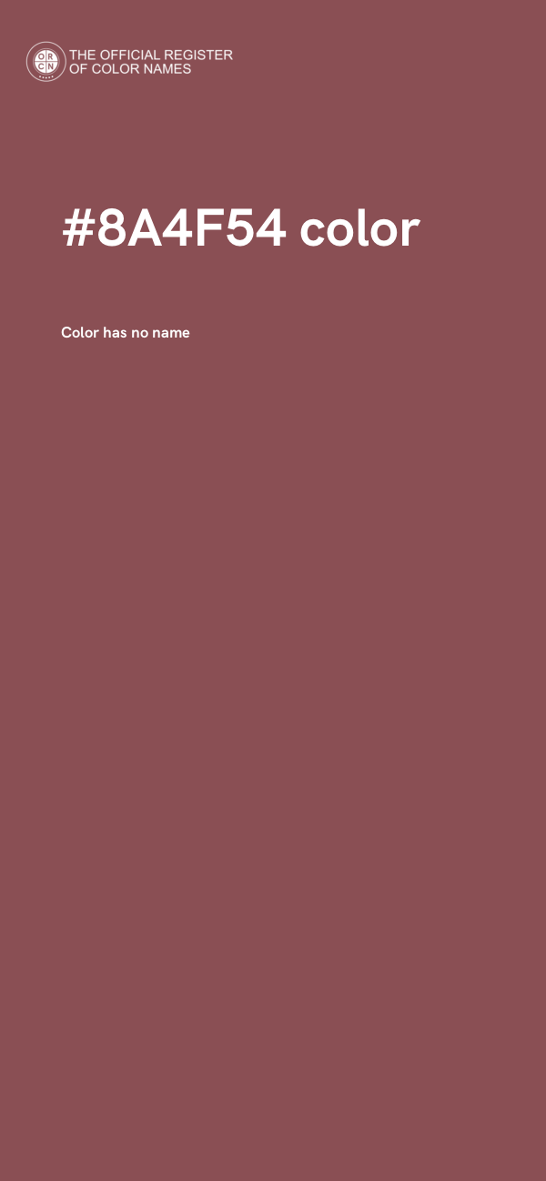 #8A4F54 color image