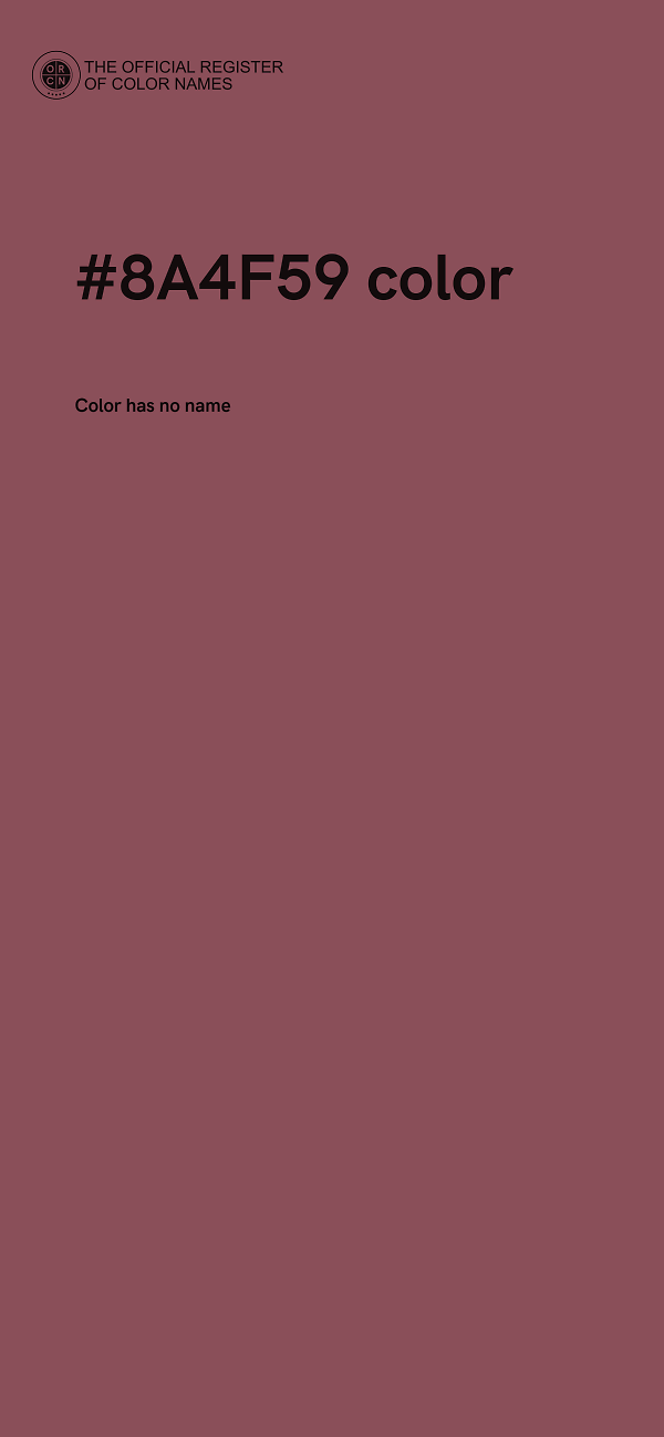 #8A4F59 color image