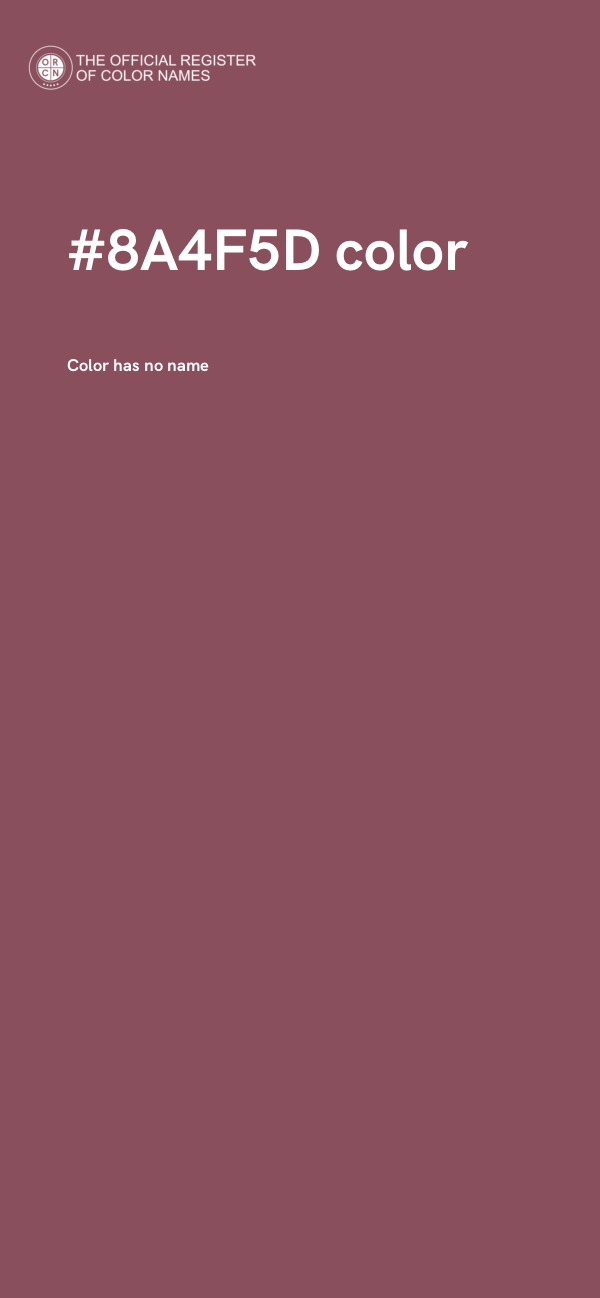 #8A4F5D color image