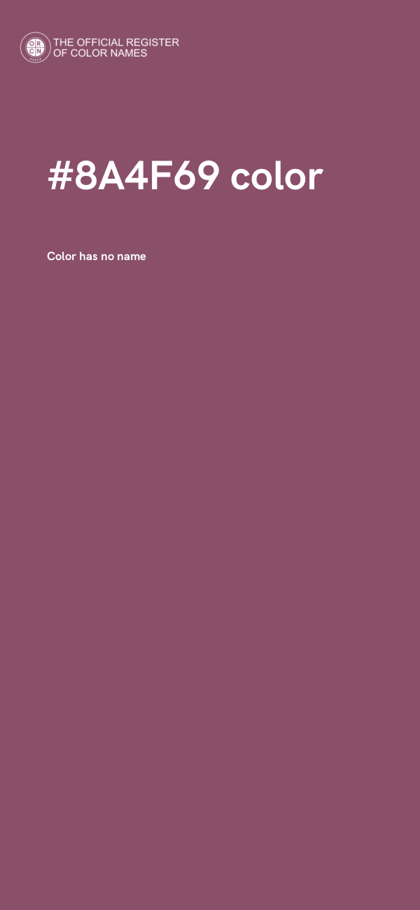 #8A4F69 color image