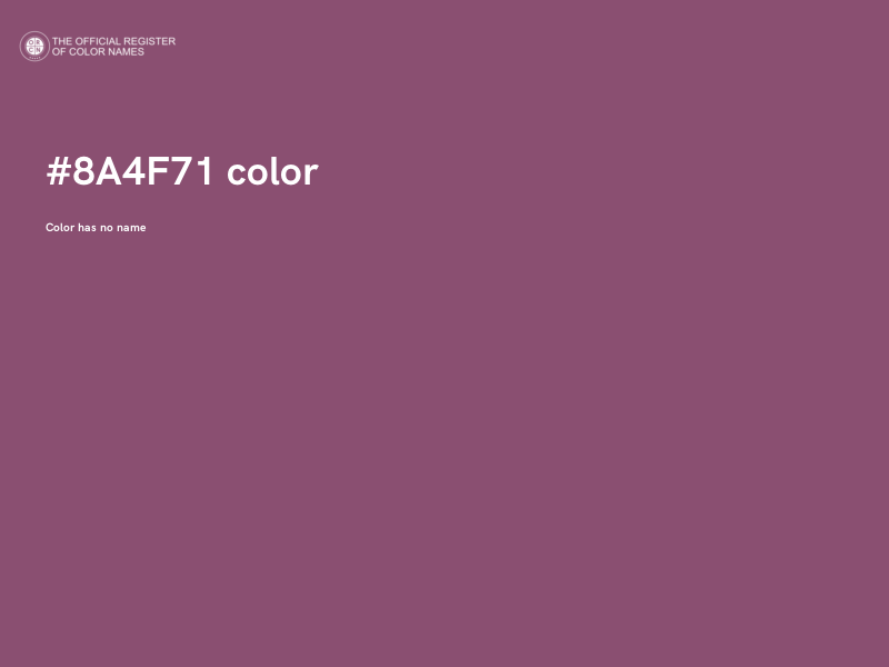 #8A4F71 color image