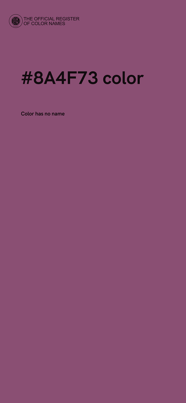 #8A4F73 color image