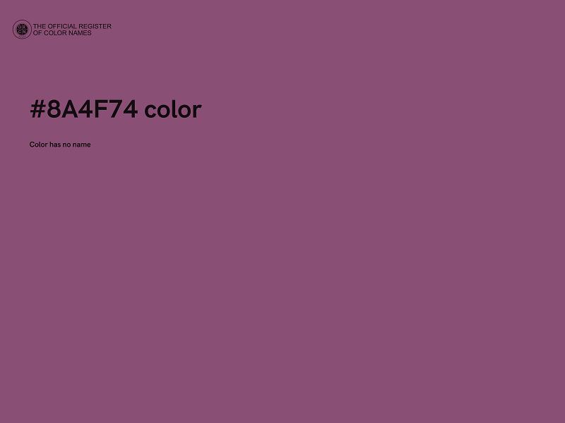 #8A4F74 color image