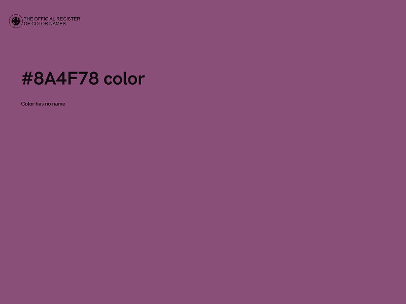 #8A4F78 color image