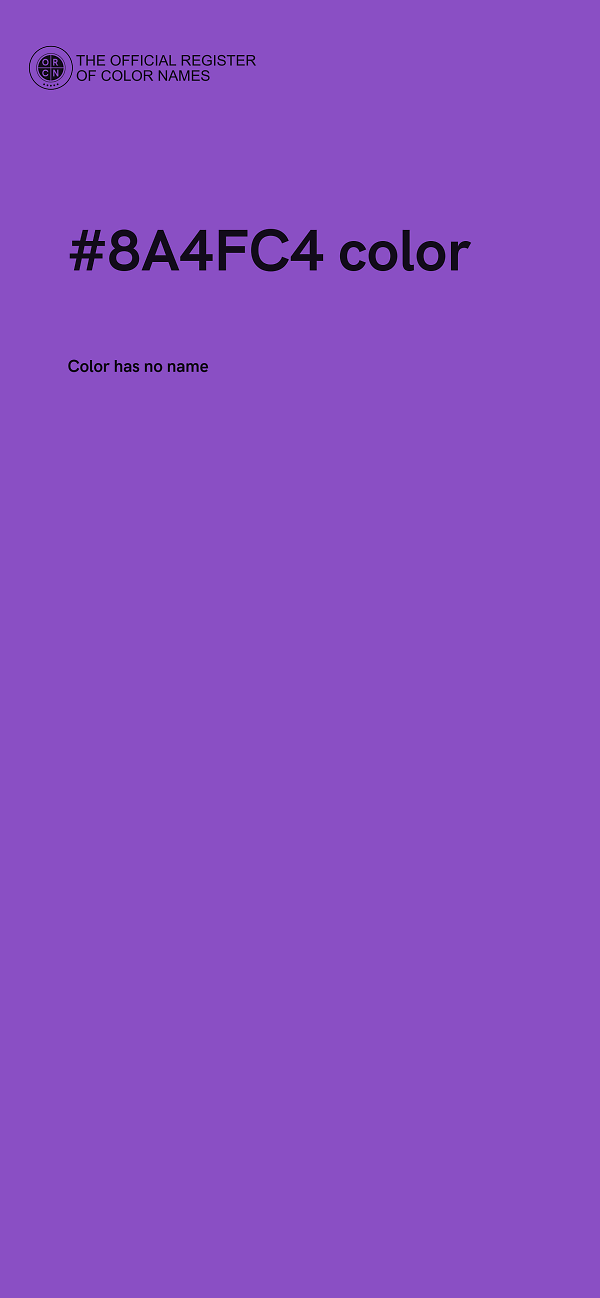 #8A4FC4 color image