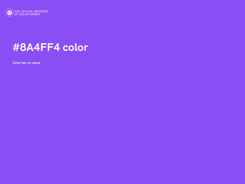 #8A4FF4 color image