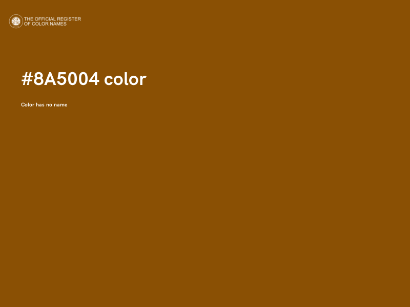 #8A5004 color image