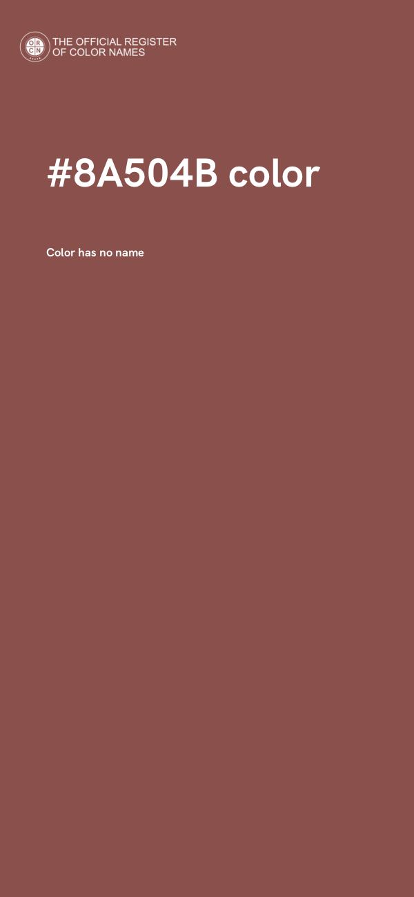#8A504B color image