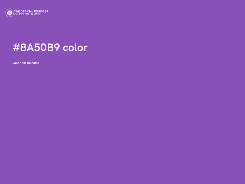 #8A50B9 color image