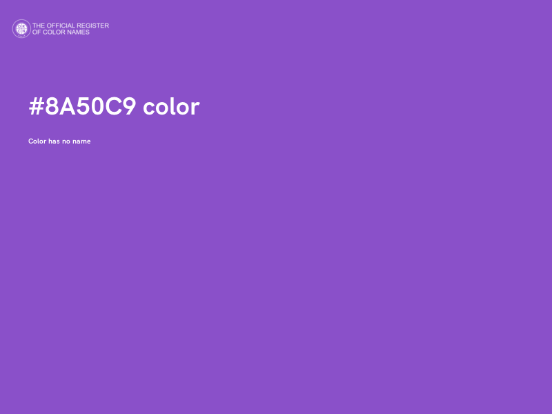 #8A50C9 color image