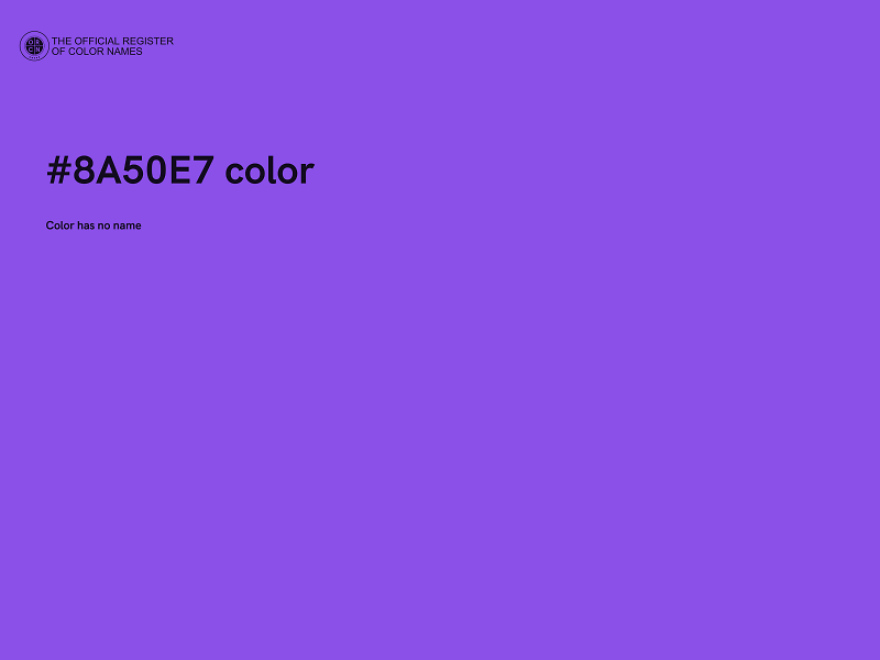 #8A50E7 color image