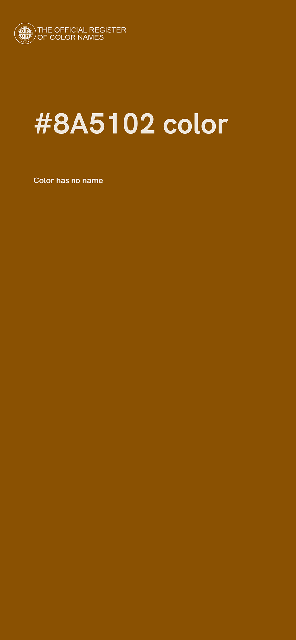 #8A5102 color image