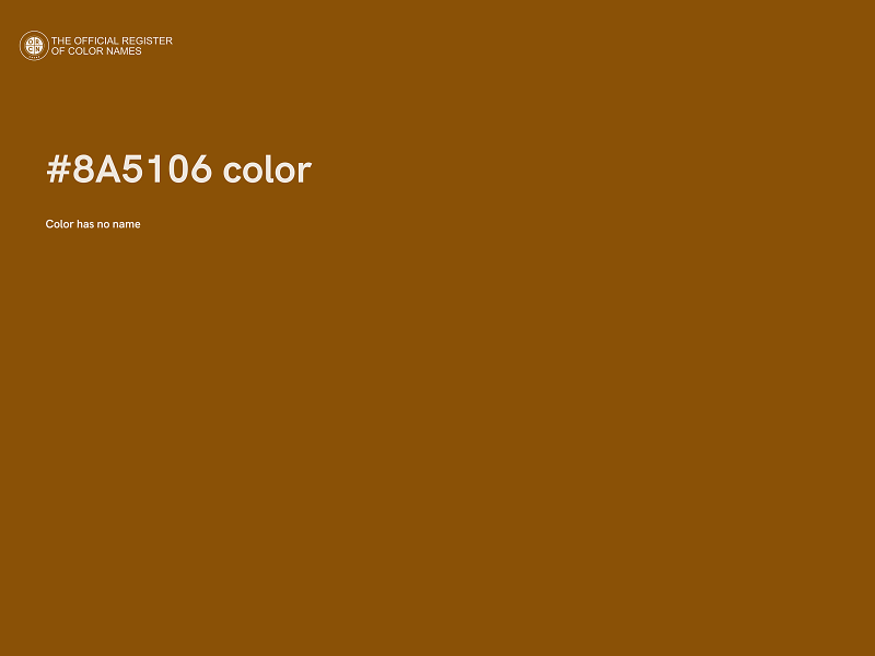 #8A5106 color image