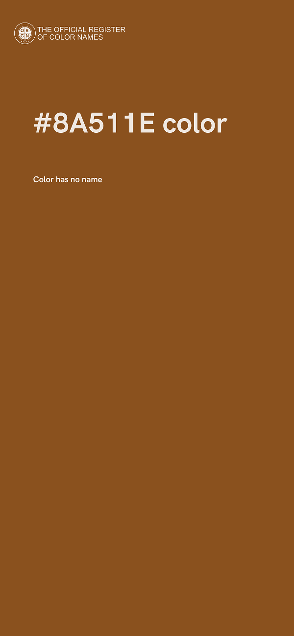 #8A511E color image