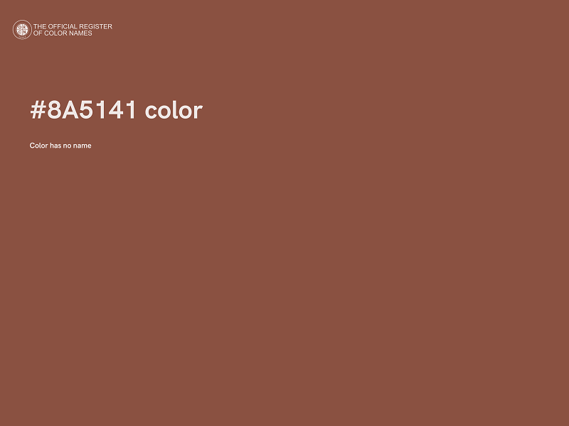 #8A5141 color image