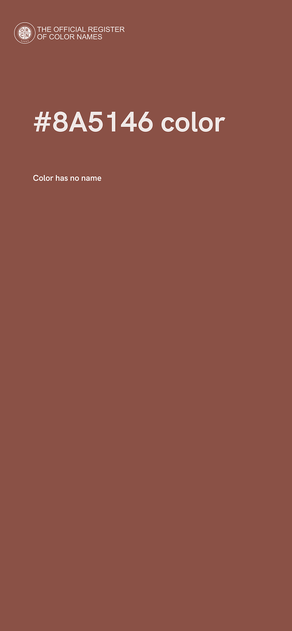 #8A5146 color image
