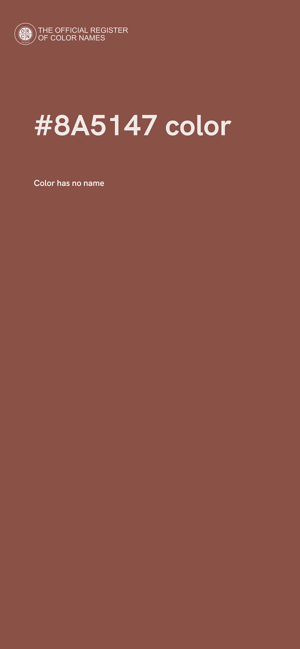 #8A5147 color image