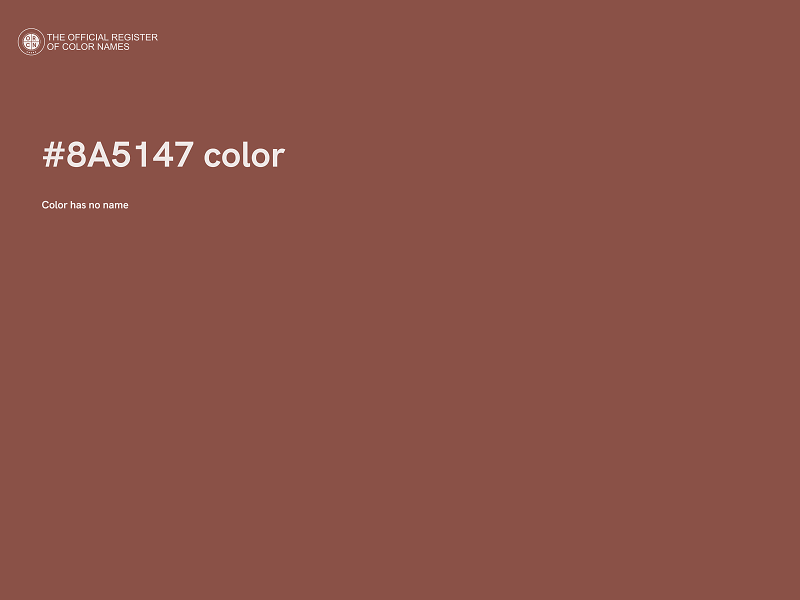 #8A5147 color image