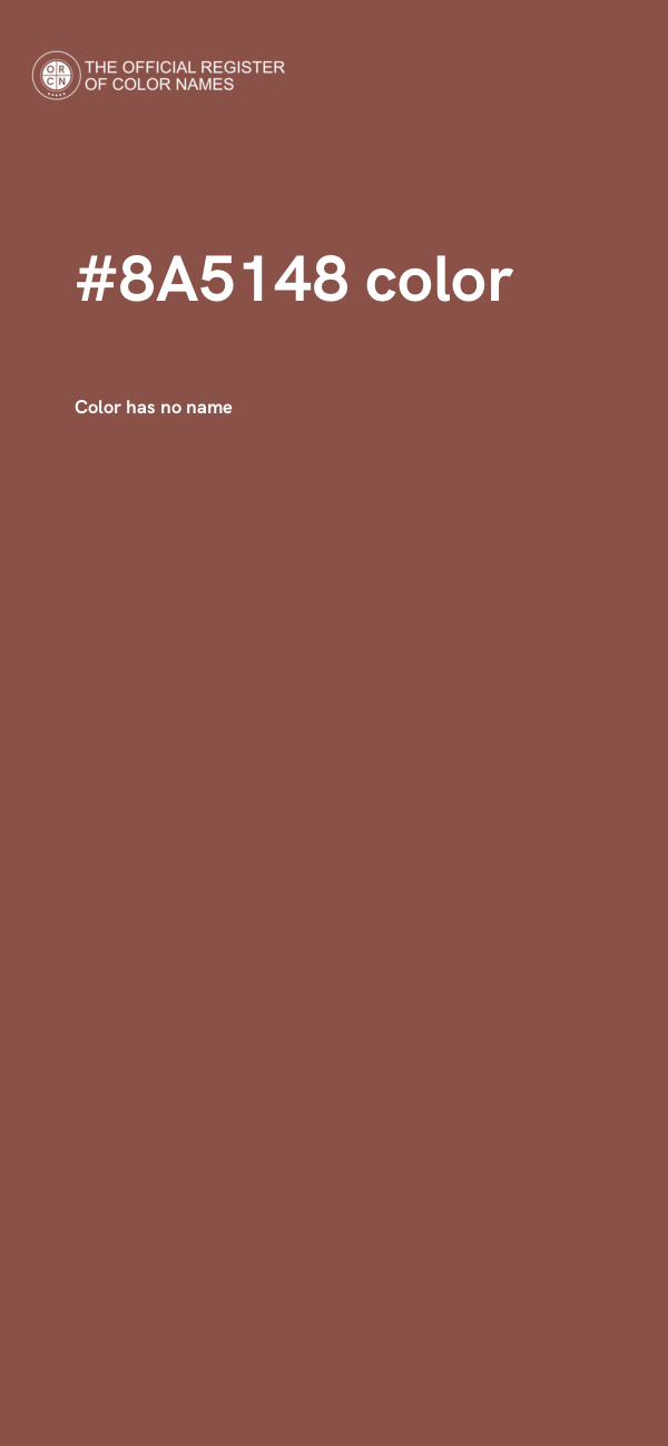 #8A5148 color image