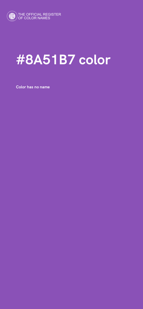 #8A51B7 color image