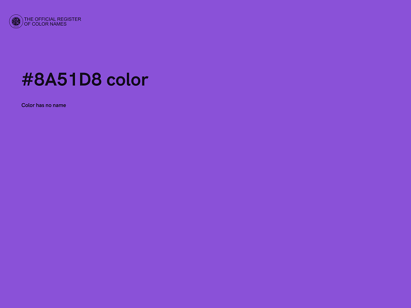 #8A51D8 color image