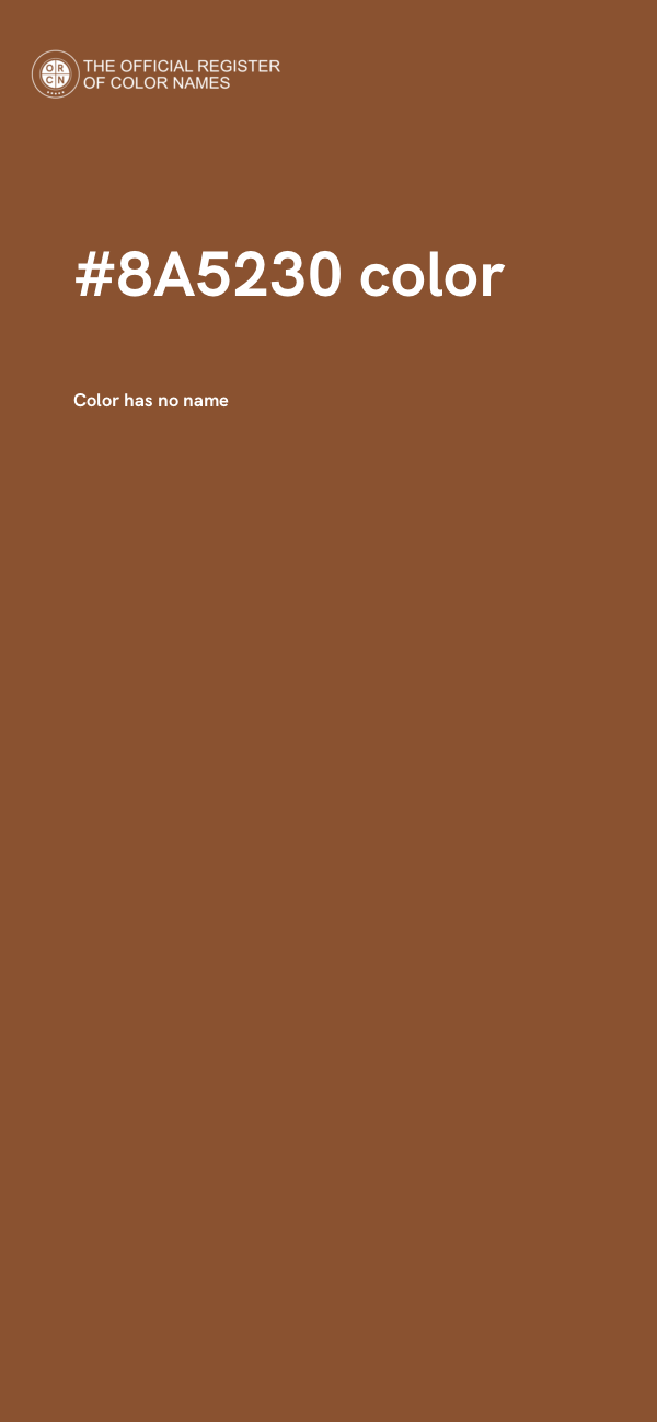 #8A5230 color image