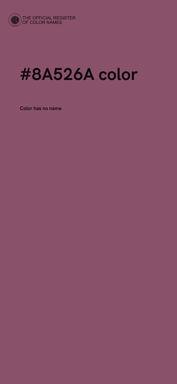 #8A526A color image